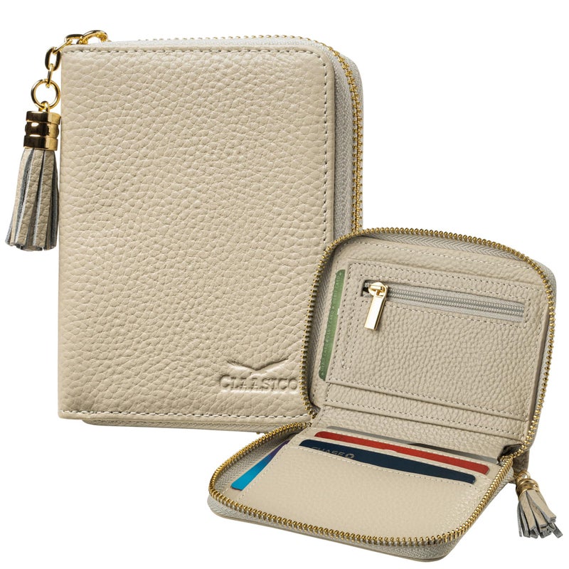 Claasico Bifold Wallet for Women RFID Blocking | Genuine Leather Zip Wallet & Ladies Coin Pocket | Stylish Credit Card Holder | Travel Wallet with Anti-Theft Protection - Image 1
